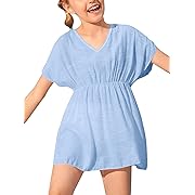 Photo 1 of Fommykin Girls Swimwear Cover Ups Kids Beach Bathing Suit Coverups Cute Sweet Bikini Swimsuit Tunic Dress 8-10 
