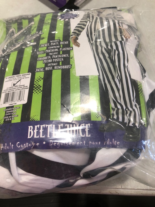 Photo 2 of Beetlejuice Deluxe Adult Men's Extra Large Halloween Costume