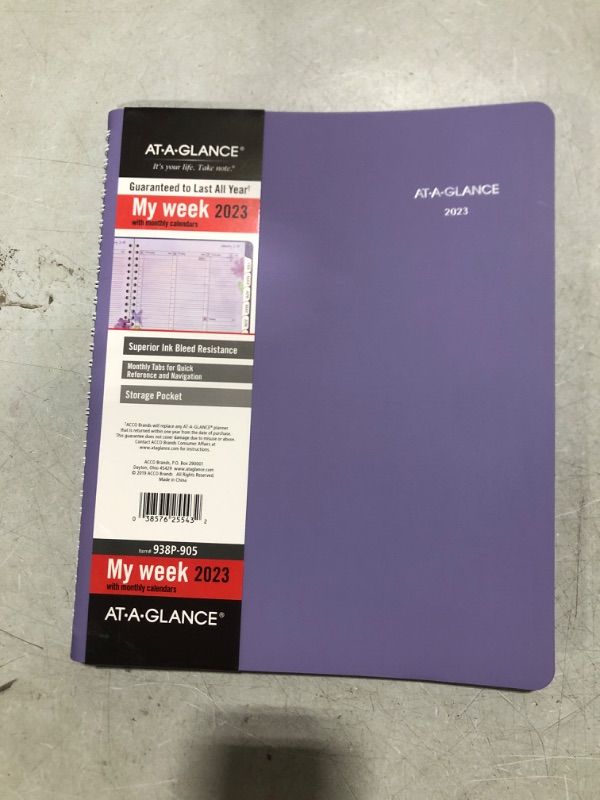 Photo 2 of AT-A-GLANCE 2023 Weekly & Monthly Planner, 8-1/2" x 11", Large, Beautiful Day, Lavender (938P-905) Beautiful Day 2023 Old Edition