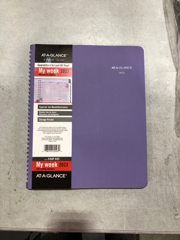 Photo 2 of AT-A-GLANCE 2023 Weekly & Monthly Planner, 8-1/2" x 11", Large, Beautiful Day, Lavender (938P-905) Beautiful Day 2023 Old Edition