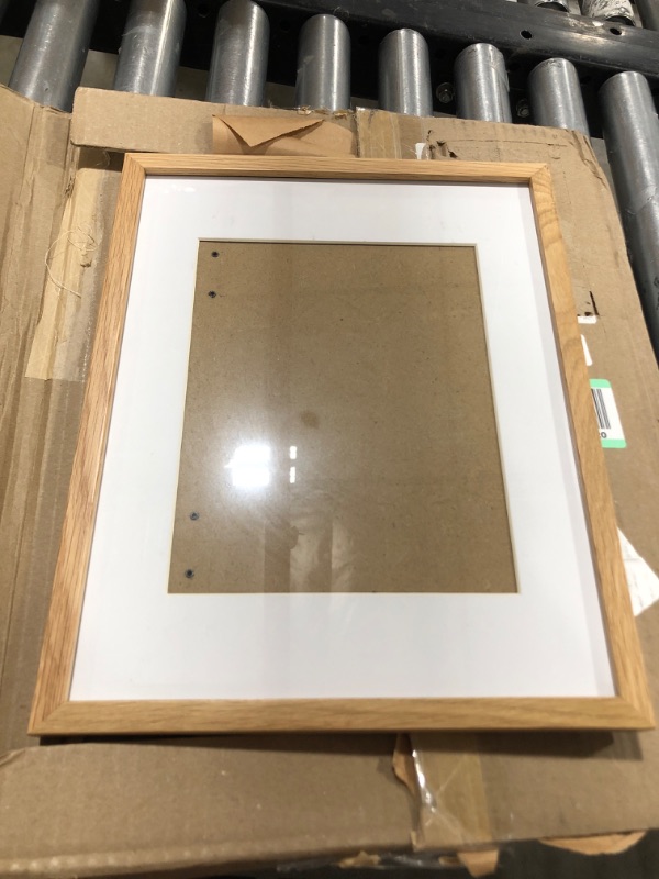 Photo 1 of 12x16 Picture Frame, Natural Solid Oak Wood Frame 12 x 16, 12"x16" Wood Frame with Tempered Glass, 12x16 Frame Matted to 8.5x11, Poster Frame 12x16 for Wall Decor
