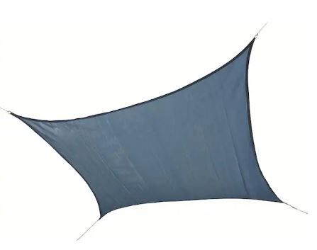 Photo 1 of 12 ft. x 12 ft. Blue Square Shade Sail
