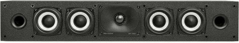 Photo 1 of Polk Audio Monitor XT35 Slim Center Channel Speaker - Hi-Res Audio Certified, Dolby Atmos & DTS:X Compatible, 1" Terylene Tweeter & Four 3" Dynamically Balanced Woofer, Wall-Mountable, Midnight Black