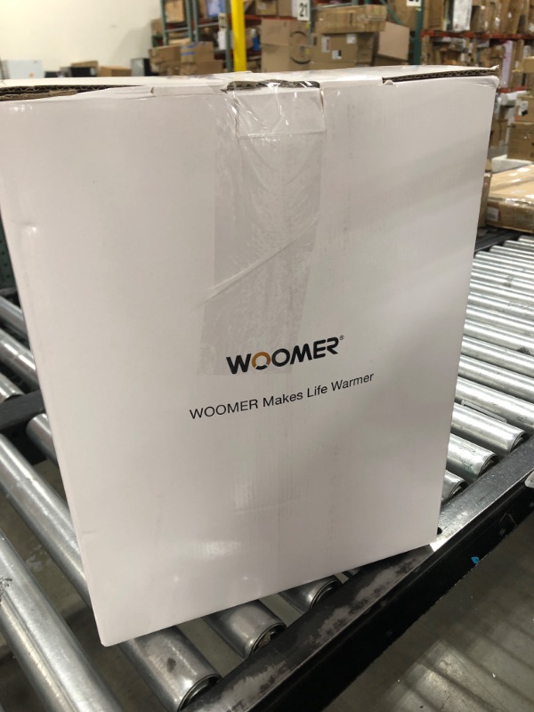 Photo 4 of [5 Year Warranty] WOOMER Electric Heated Throw Blanket, Soft Flannel Fast Heating Blanket, King Size 100"x 90", 10 Heating Levels & 0.5-12H Auto Off, Dual Controllers, Over-Heat Protection White King Size 100" × 90"