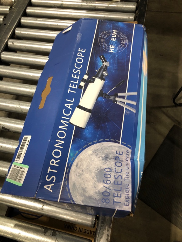 Photo 1 of Telescope for Adults & Beginner Astronomers - 80mm Aperture 600mm Fully Multi-Coated High Transmission Coatings with AZ Mount Tripod Phone Adapter, Carrying Bag, Wireless Control. Black
