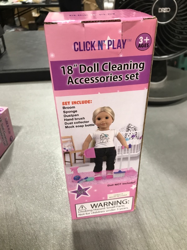 Photo 2 of Click N' Play Doll Cleaning & Housekeeping Set, 6-Piece Doll Accessories Play Set, Perfect for 18" Dolls 