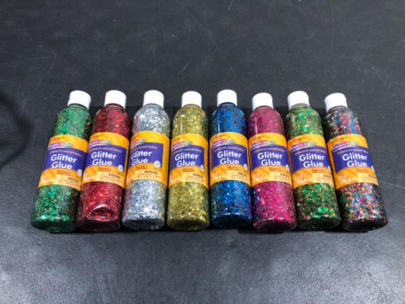 Photo 2 of Creativity Street Glitter Chip Glue, 8 Ounces, Assorted Colors, Set of 8