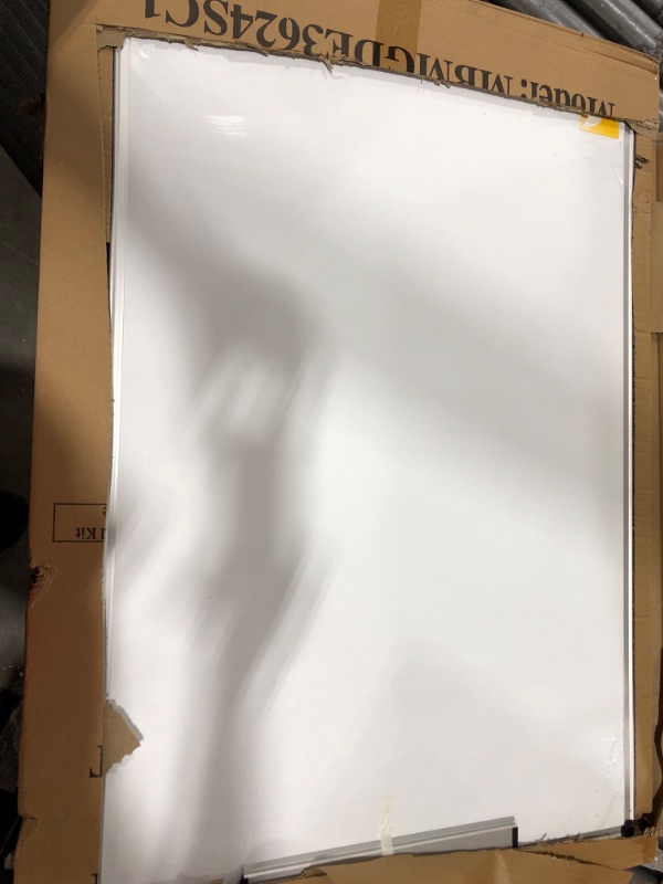 Photo 2 of XBoard Magnetic Dry Erase Whiteboard 36" x 24" - Double Sided Dry Erase White Board Planner, White Board + Grid Pattern White Board, Silver Aluminum Frame with Detachable Marker Tray for School Office 36" x 24" Grid