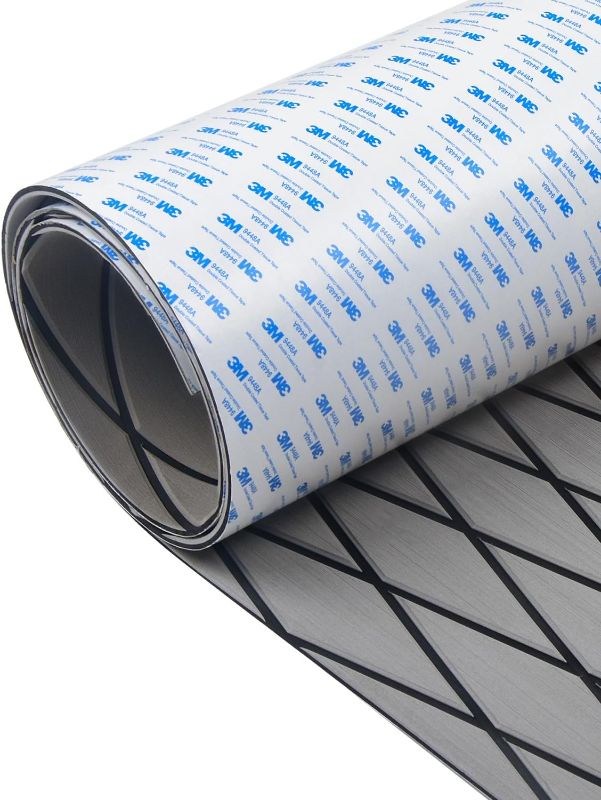 Photo 1 of 3M Self-Adhesive 96''x24.75'' EVA Foam Boat Flooring Diamond Pattern Marine Boat Decking Sheet Non-Slip Mat for MotorBoats Pontoon Yacht Helm Pad Jon Boat Floor ATV UTV