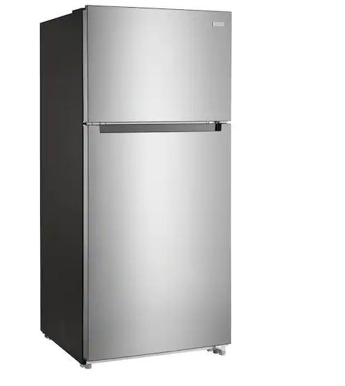 Photo 1 of 18 cu. ft. Top Freezer Refrigerator in Stainless Steel Look
