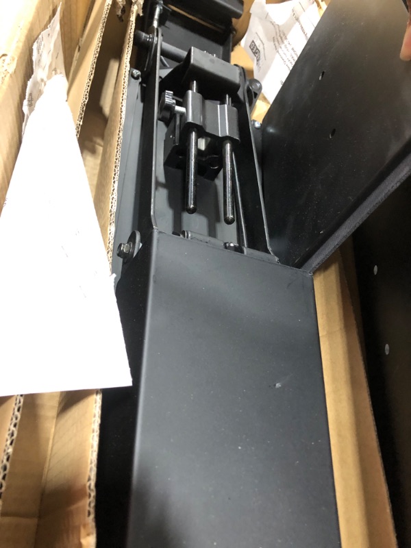 Photo 1 of KT2 Ergonomic Sit Stand Under-Desk Computer Keyboard Tray for Standing Desks accessories holder large adjustable height range angle negative tilt slide swivels 360 black