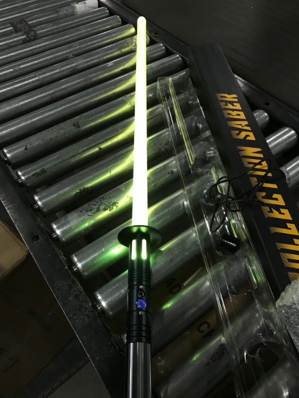 Photo 1 of ANBOX Light Sword Sabers for Adult Dueling Aluminium Alloy Hilt FOC Light up Saber RGB 12 Colors Changeable 10 Sets Sound Font Force FX Sabers(Black)