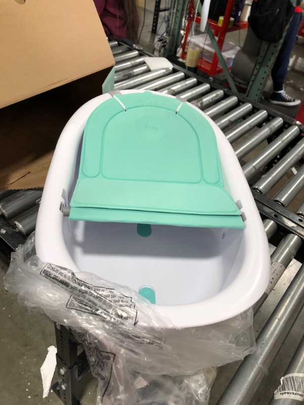 Photo 2 of 4-in-1 Grow-with-Me Bath Tub by Frida Baby Transforms Infant Bathtub to Toddler Bath Seat with Backrest for Assisted Sitting in Tub