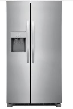 Photo 1 of Frigidaire 25.6-cu ft Side-by-Side Refrigerator with Ice Maker (Stainless Steel) ENERGY STAR