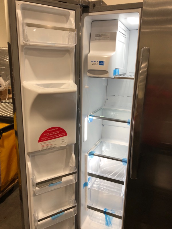 Photo 5 of Frigidaire 25.6-cu ft Side-by-Side Refrigerator with Ice Maker (Stainless Steel) ENERGY STAR