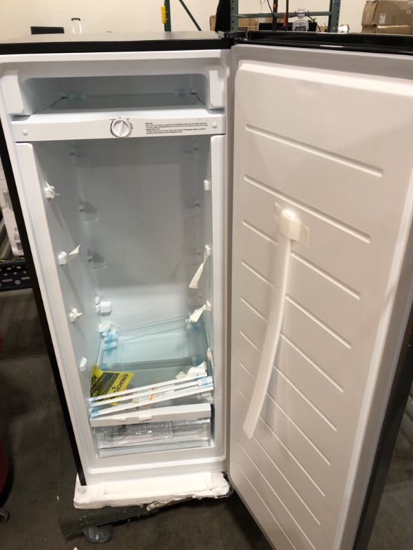 Photo 3 of 7 cu. ft. Convertible Upright Freezer/Refrigerator in Stainless Steel Garage Ready
