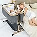 Photo 1 of AMKE 3 in 1 Baby Bassinets,Bedside Sleeper for Baby,Baby Cradle with Storage Basket, Easy to Assemble Bassinet for Newborn/Infant, Adjustable Bedside Crib,Safe Portable Baby Bed,Travel Bag Included Grey - Wood Grain