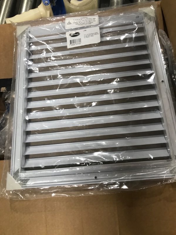 Photo 2 of Aluminum Return Grille for 12x14” Duct Hole - Easy Air Flow Ceiling/Sidewall Vent Cover Without Damper - 13.6x15.6" Face Size - Ideal for Air Extrac
