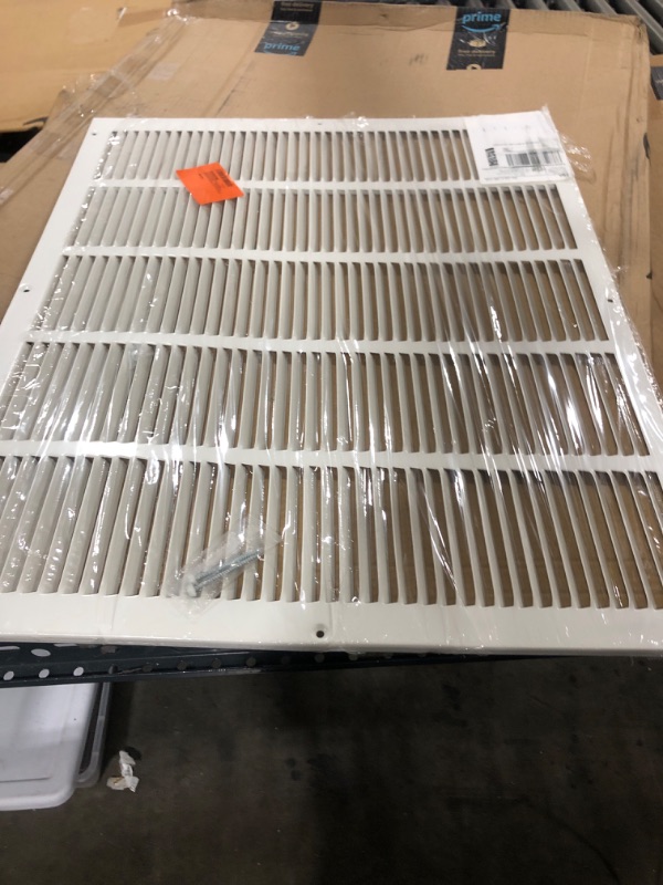 Photo 1 of 25"w X 20"h Steel Return Air Grilles - Sidewall and Ceiling - HVAC Duct Cover - White [Outer Dimensions: 26.75"w X 21.75"h]