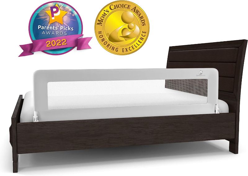 Photo 1 of Baby Bed Rail Guard for Kids, Twin, Full, King and Queen Beds - Adjustable Bed Rail for Toddlers - Baby Bed Side Bedrails - Gray