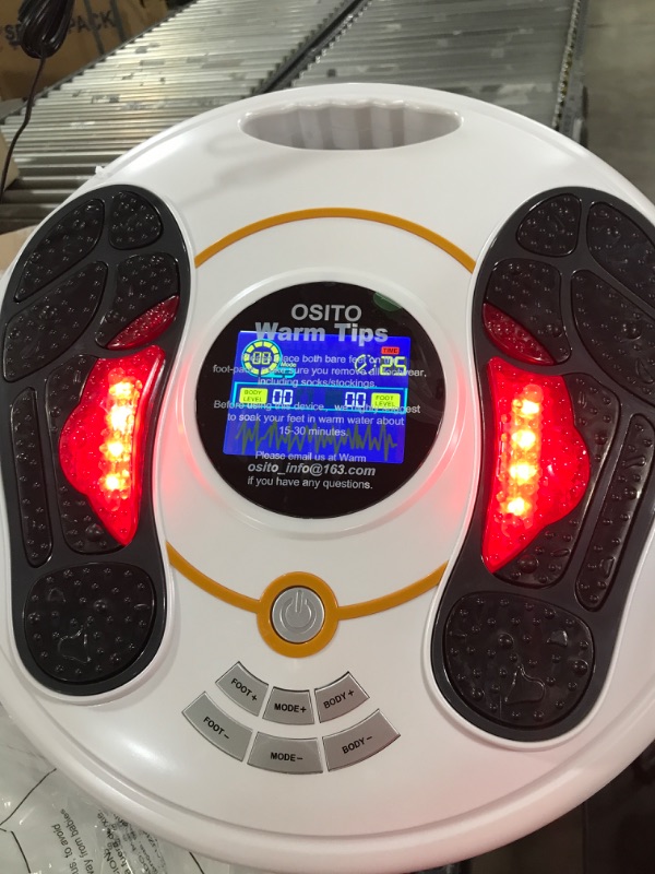 Photo 2 of Foot Circulation Stimulator - FSA/ HSA Eligible Electrical Nerve Muscles Stimulation - Medic Electric Pulse Foot Massager Machine for Neuropathy Diabetic Cramps - TENS Therapy Devices to Relieve Pain foot stimulator device (White)