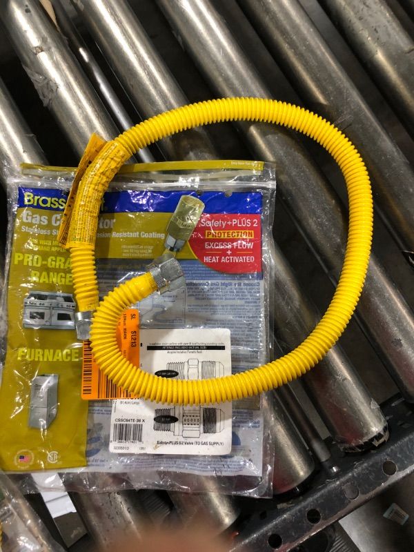 Photo 2 of 1/2 in. MIP x 1/2 in. MIP x 36 in. Gas Connector (1/2 in. OD) w/Safety+Plus2 Thermal Excess Flow Valve (71,100 BTU)