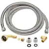 Photo 1 of 3/4 in. FHT x 3/4 in. FHT x 60 in. Stainless Steel Washing Machine Supply Line 