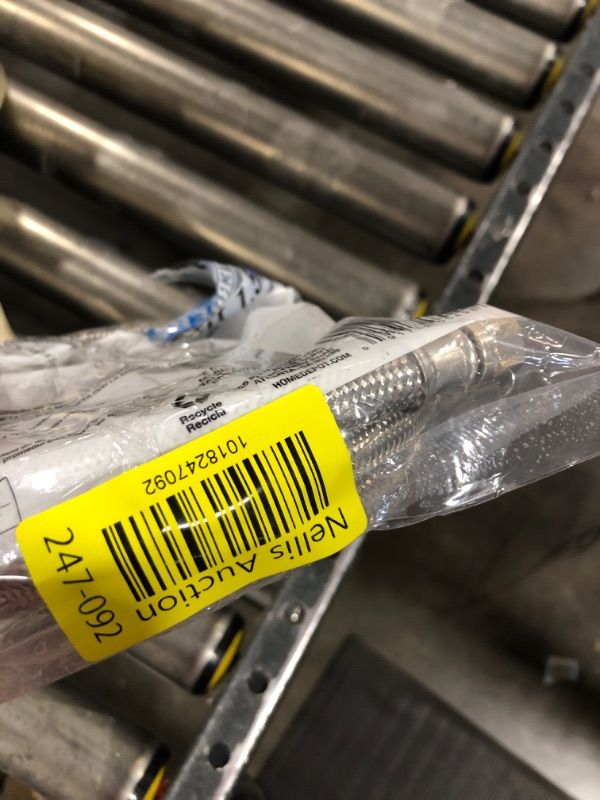 Photo 1 of 3/4 in. FHT x 3/4 in. FHT x 60 in. Stainless Steel Washing Machine Supply Line 