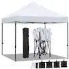 Photo 1 of 10 ft. x 10 ft. Heavy-Duty Commercial Instant Pop-Up Canopy Tent, Waterproof, 3-Level Adjustable Height. 