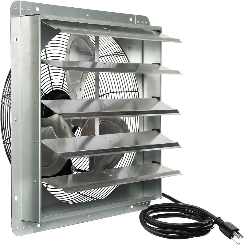 Photo 1 of  Fan With 1.65 Meters Power Cord Wall Mounted, High Speed 3500CFM, Vent Fan For Garages And Shops, Greenhouse,Attic 
Ventilation 2 pack 
(stock picture similar)