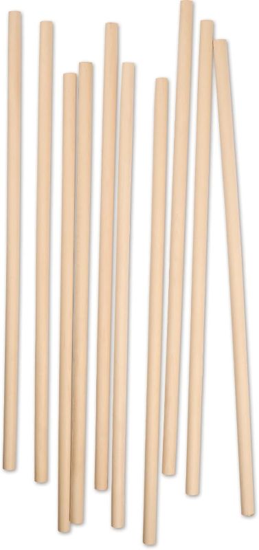 Photo 1 of 10 Pcs Dowel Rods Sticks Wooden Dowel Rods - 1/2 ×18 Inch Unfinished Wood Craft Dowel Sticks for Wedding Ribbon Wands?Macrame Dowel, for Arts and Craft Projects