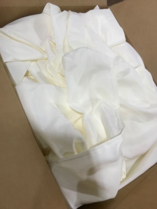 Photo 2 of 10 Pack Ivory Tablecloths for 8 Foot Rectangle Tables 60 x 126 Inch - 8ft Rectangular Bulk Linen Polyester Fabric Washable Long Table Clothes for Wedding Reception Banquet Party Buffet Restaurant Ivory 60x126 In, 10 Pack