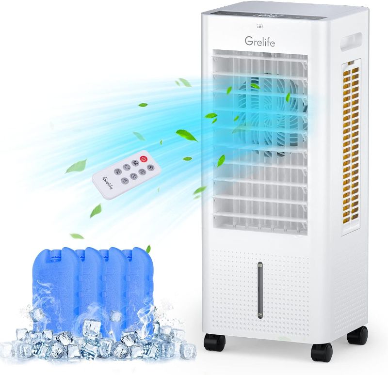 Photo 1 of 
Grelife Portable Evaporative Air Cooler, 3-IN-1 Oscillation Air Cooler with Fan & Humidifier