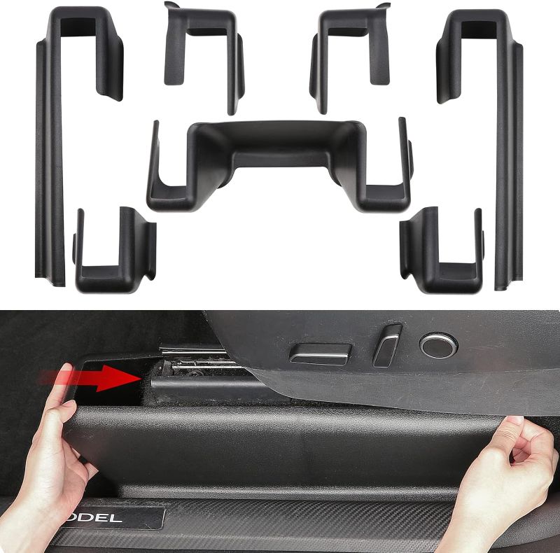 Photo 1 of 
XINFOOB Tesla Model Y Seat Slide Rail Pad Cover Seat Base Kick Wrap Protectors Corner Cover Case Shell Matte Black 2021-2023 Tesla Model Y Accessories
