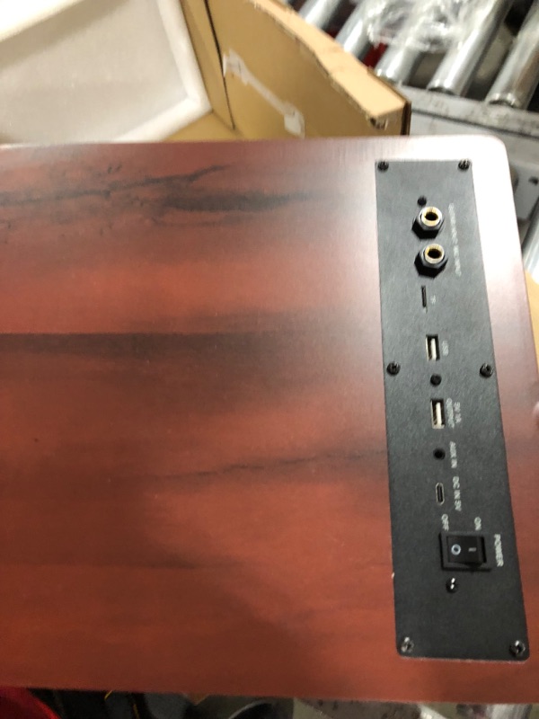 Photo 1 of DESOUL 40W Portable Karaoke Machine Vintage Speaker Guitar Amp 2 Wireless Microphones Rechargeable Battery Powered Bluetooth Wooden Bookshelf Speaker Retro Multimedia Inputs Rosewood