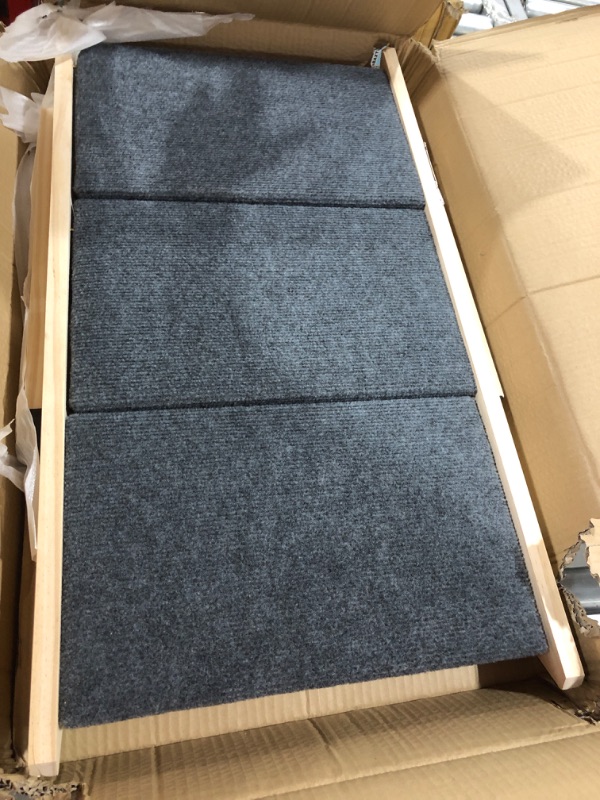 Photo 2 of 2-in-1 Dog Stairs/Dog Ramp with 3 Steps, Pet Stairs for High Bed,Foldable Pet Ladder for Car, Dog Steps for Dogs Up to 190 Pounds