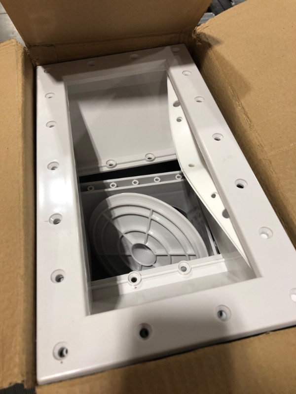 Photo 1 of 14" White HydroTools Assembled Wide-Mouth Support Thru-Wall Skimmer for Swimming Pool