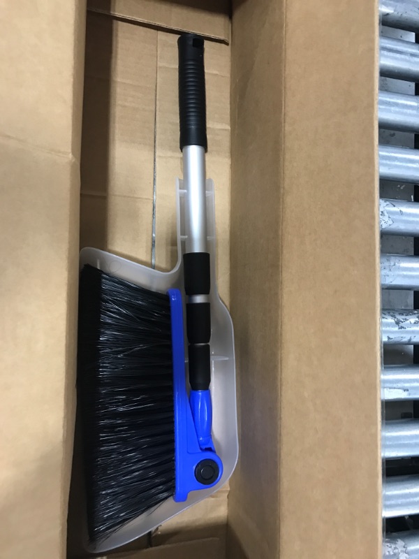 Photo 2 of Camco Broom and Dustpan for RVs, Adjustable from 24 to 52 Inches (43623-A) Broom with Dust Pan