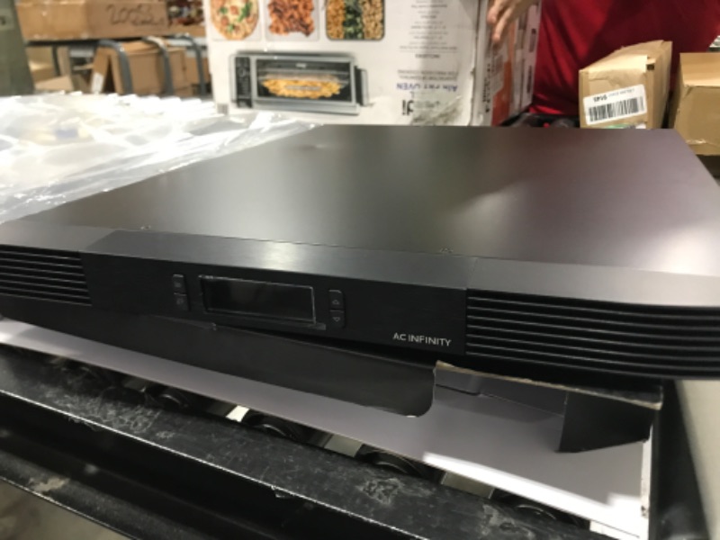Photo 1 of AC Infinity AIRCOM T10, Quiet Cooling Blower Fan System 17" Front-Exhaust, for Receivers, Amps, DVR, AV Cabinet Components