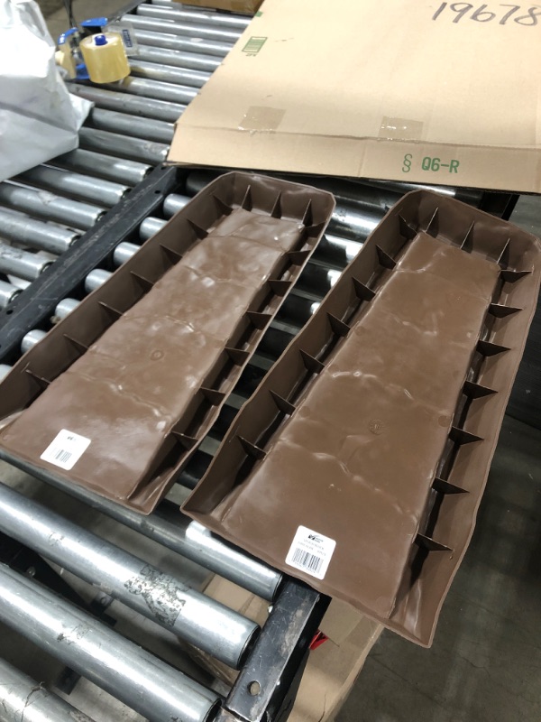 Photo 1 of Master Mark Splash Block, Decorative Gutter downspout Extensions, Splashguard, Foundation Water Diverter, Rain Gutter Guard, Plastic 24” (2 Pack) Chocolate