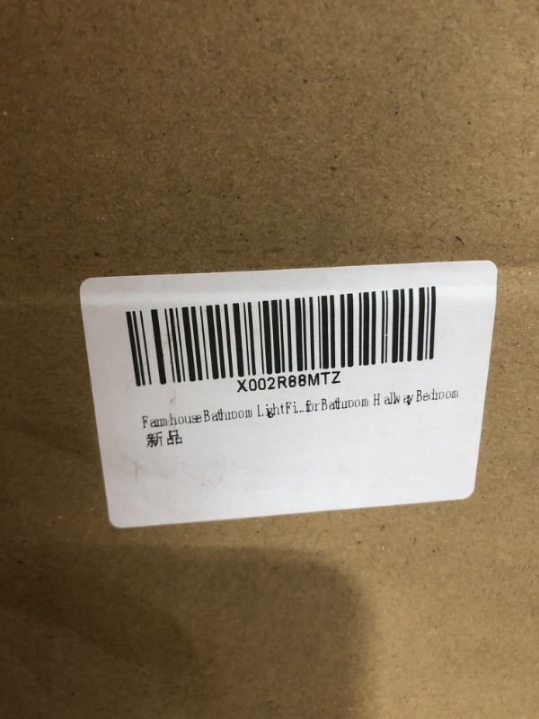 Photo 1 of 3-Lights Rustic Bathroom Light Fixtures, Farmhouse Bathroom Vanity Light Fixtures with Clear Glass Shade, Bathroom Wall Sconce Vanity Light (3 Light)