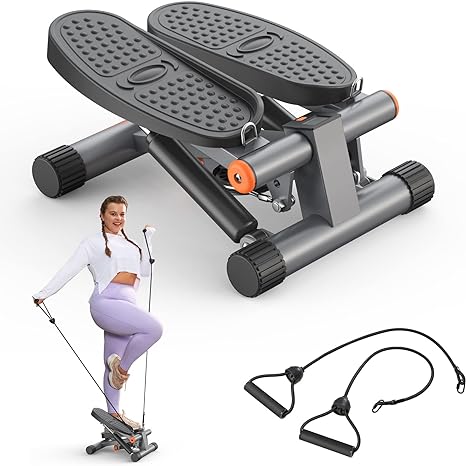 Photo 1 of 
Roll over image to zoom in
Niceday Steppers for Exercise, Stair Stepper with Resistance Bands, Mini Stepper with 300LBS Loading Capacity, Hydraulic Fitness Stepper with LCD Monitor