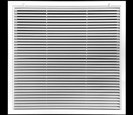 Photo 1 of 20" X 20" Aluminum Return Filter Grille - Easy Airflow - Linear Bar Grilles [Outer Dimensions: 21.75w X 21.75h]
