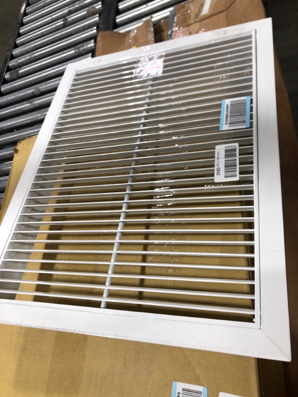 Photo 2 of 20" X 20" Aluminum Return Filter Grille - Easy Airflow - Linear Bar Grilles [Outer Dimensions: 21.75w X 21.75h]