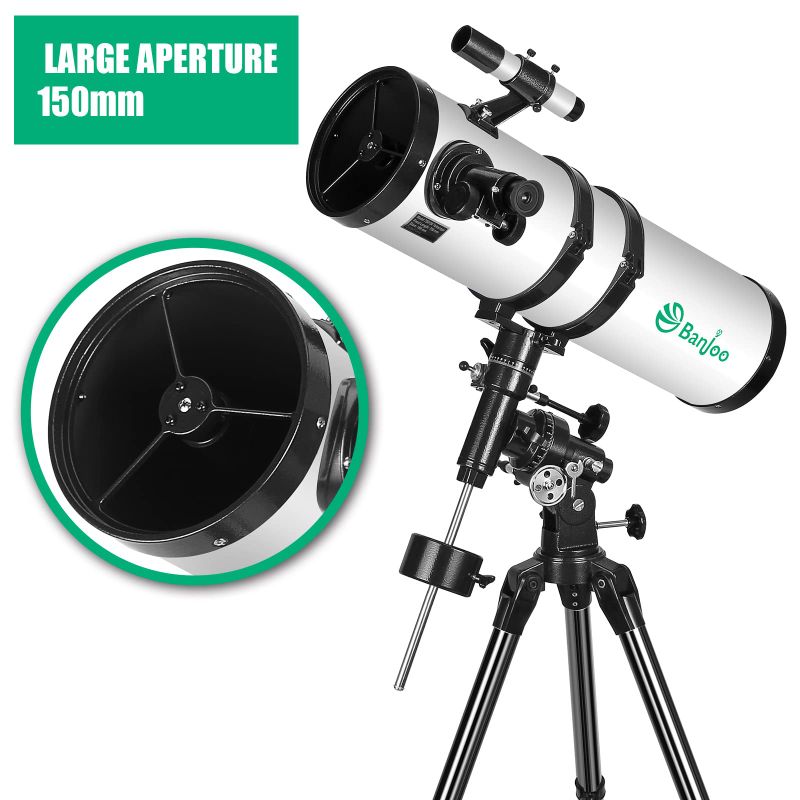 Photo 1 of 150EQ Telescope, 750mm Telescopes for Adults Astronomy with German Technology Equatorial, Fully- Coated Glass Optics for Astronomy Beginners 150750