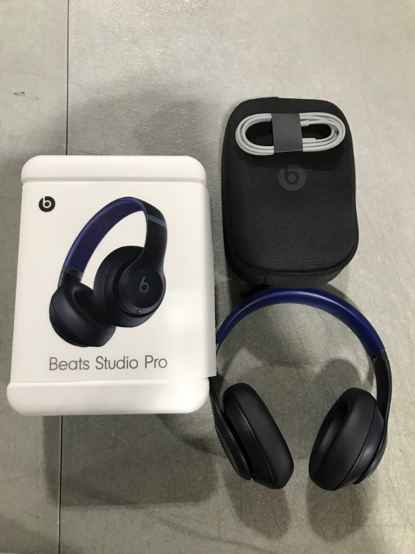 Photo 2 of Beats Studio Pro - Wireless Bluetooth Noise Cancelling Headphones - Personalized Spatial Audio, USB-C Lossless Audio, Apple & Android Compatibility, Up to 40 Hours Battery Life - Navy Navy Studio Pro