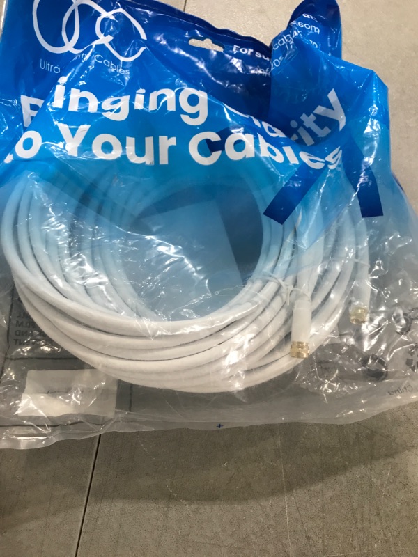 Photo 2 of Ultra Clarity Cables Coaxial Cable - 20ft (30 feet, White, 2)