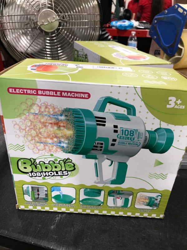Photo 1 of 108 Holes Bubble Machine Gun (Blue)
