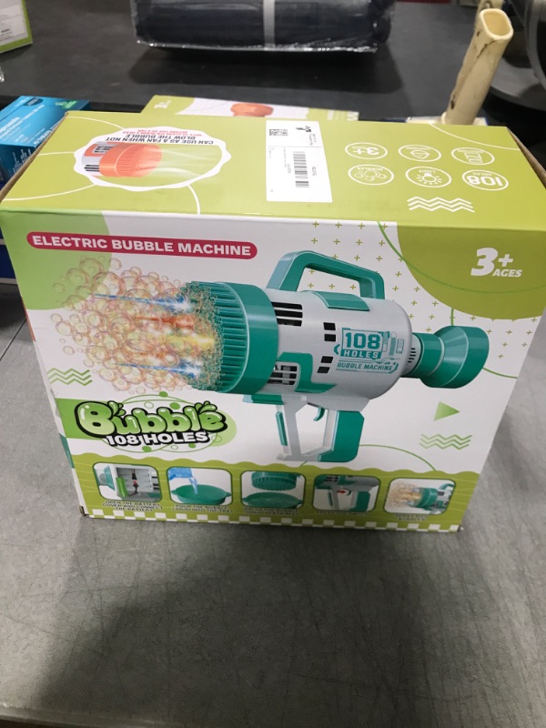 Photo 1 of 108 Holes Bubble Machine Gun (Blue)
