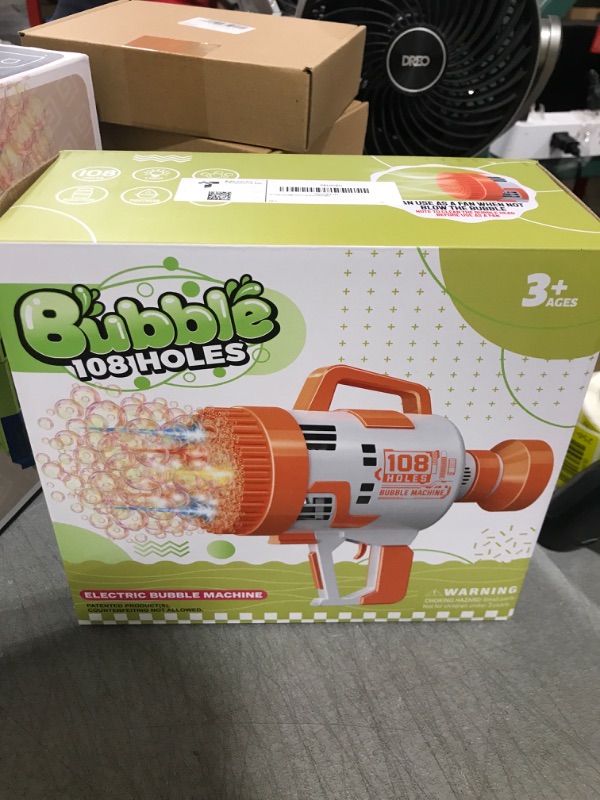 Photo 1 of 108 Holes Bubble Machine Gun (Orange)
